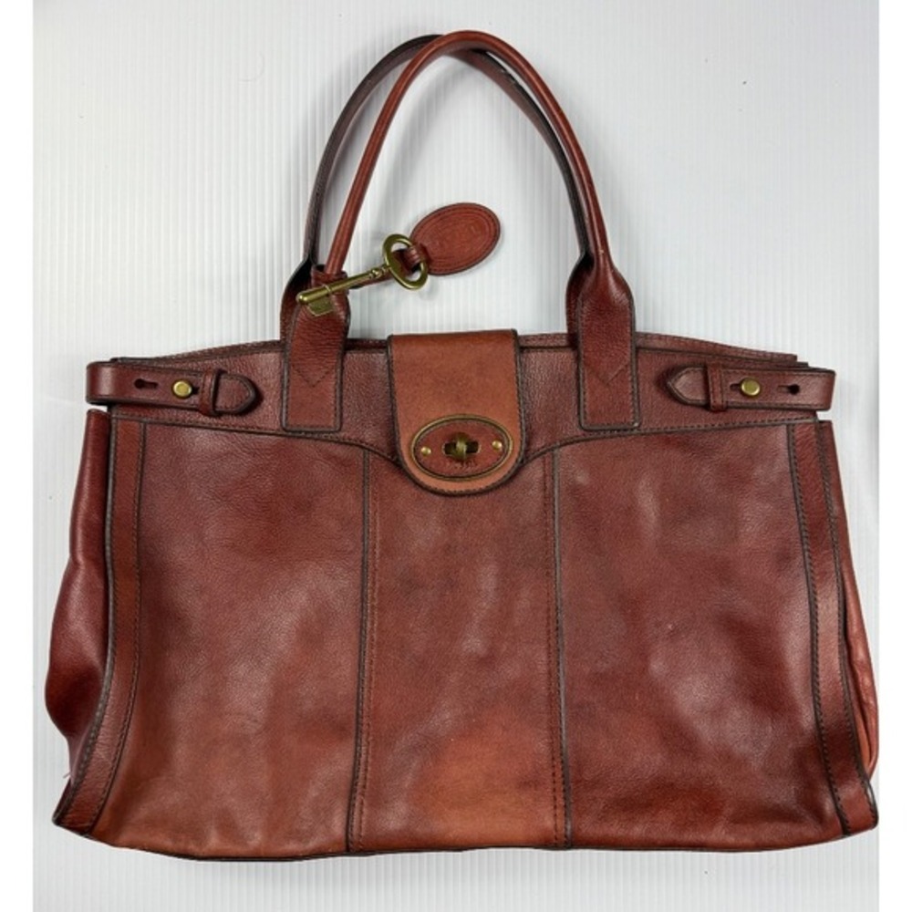 Fossil Brown Leather Satchel